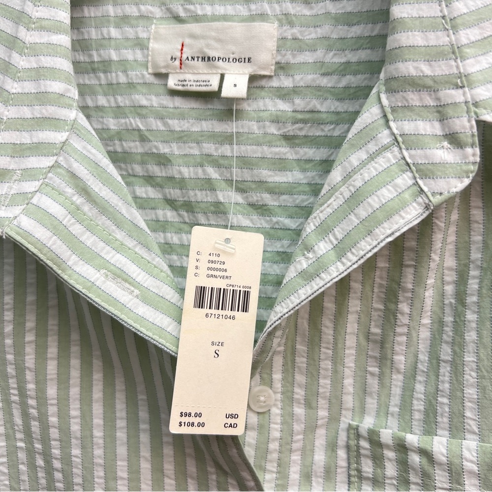 *New* Anthropologie Longline Buttondown, Size Small - Picture 7 of 8